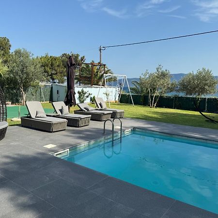 Zoza Luxury Villa Isthmia By The Sea With Private Pool Kalamáki Kültér fotó